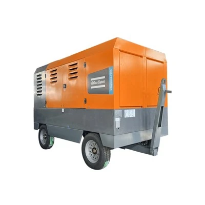 Atlas Copco bärbar dieseldriven skruvluftkompressor